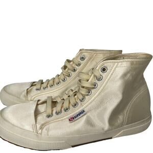 Superga x Alexa Chung Satin High Tops Champagne Gold – Rare Collab